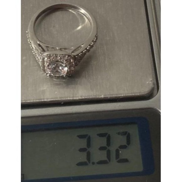 Vintage Sterling Silver Ring, SK9, Nice Platinaire Diamond Ring, Tested - Picture 8 of 8